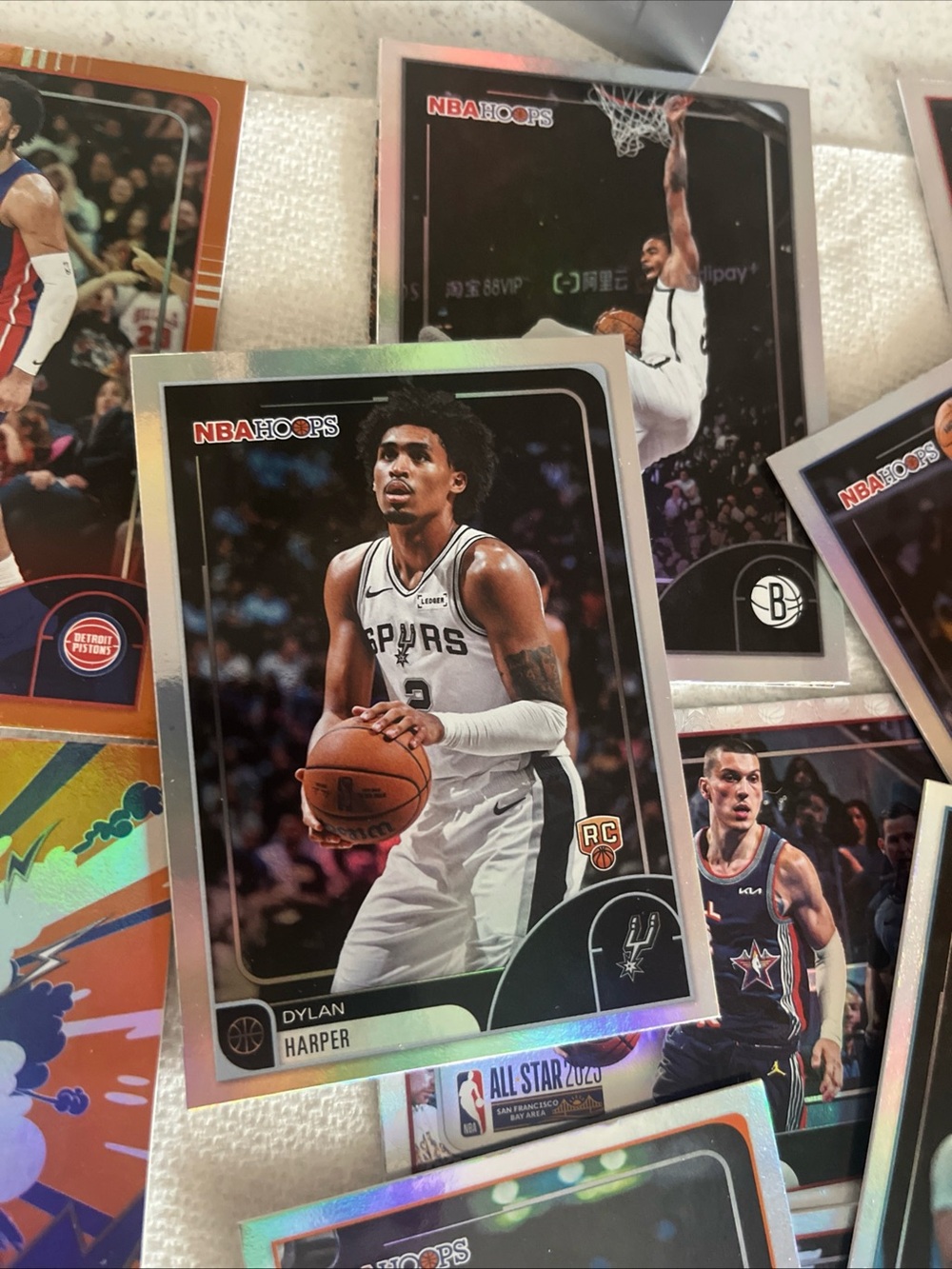 Dylan Harper rookie card Basketball Trading Card - Silver Border, Black & White